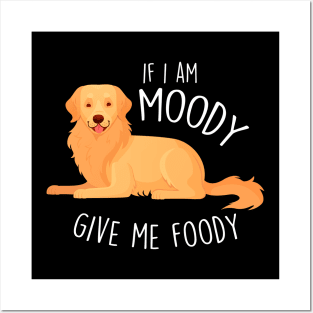 Golden Retriever Dog Moody Foody Posters and Art